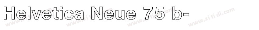 Helvetica Neue 75 b字体转换